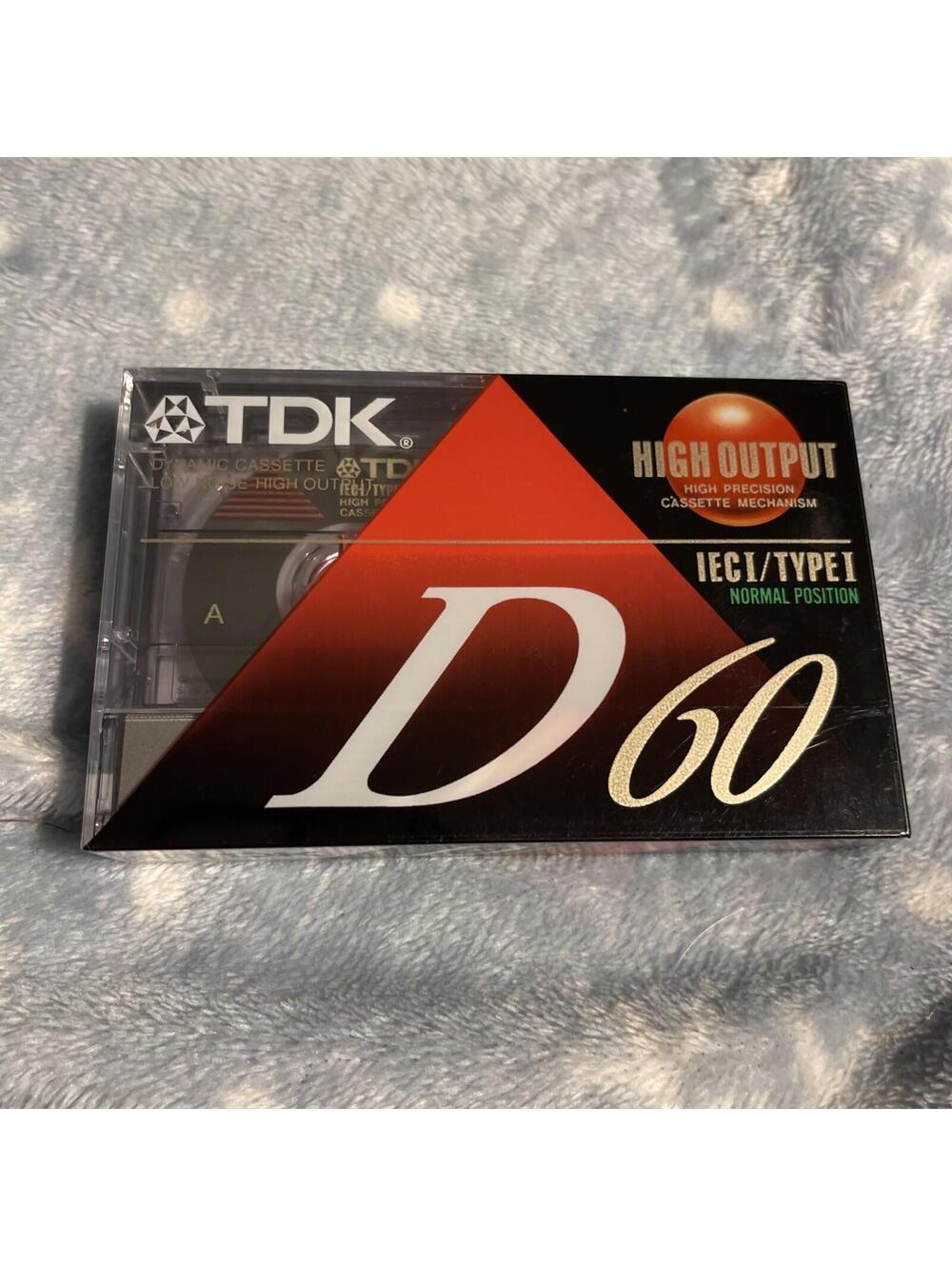 TDK D60 High Output Blank Audio Cassette Tape IECI/Type I SEALED NEW